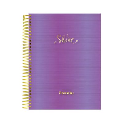 Caderno College Foroni Espiral Shine 1 Matéria 80 Folhas - Item Sortido