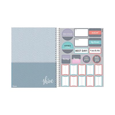 Caderno College Foroni Espiral Shine 1 Matéria 80 Folhas - Item Sortido