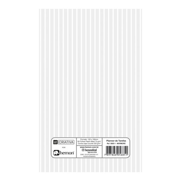Bloco Planner Chies To Do Style Le Mármore 60 Folhas 12x19cm