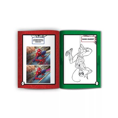 Livro Infantil Culturama Explorando Aventuras Homem Aranha com Tatuagens