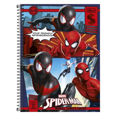 Caderno Universitário Spider Man 1 Matéria 80 Folhas - Item Sortido