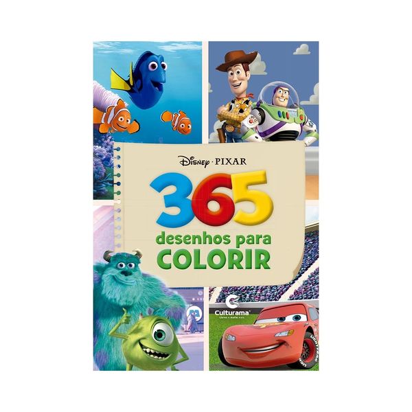 Livro Infantil Culturama 365 Atividades Colorir Disney Pixar