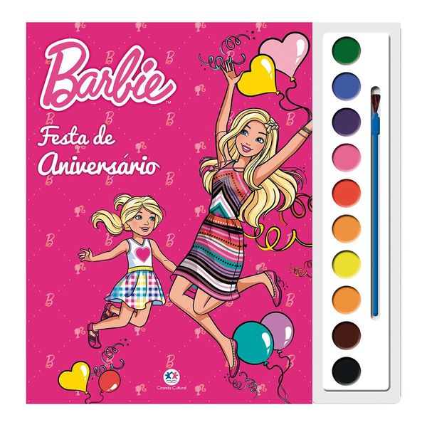 Livro Aquarela Ciranda Cultural Barbie Festa de Aniversário