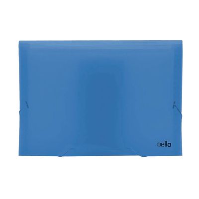Pasta Sanfonada Dello A4 Line com 12 Divisórias Azul 33,3x24cm