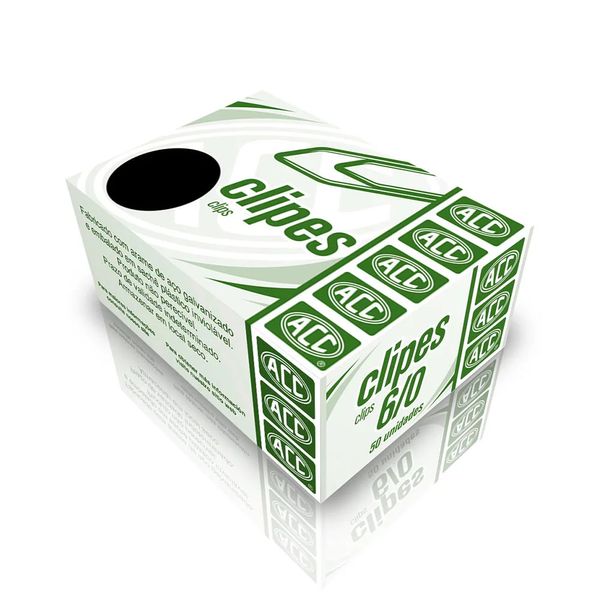 Clips Acc Nº6/0 Aço Galvanizado Prateado com 50 Unidades