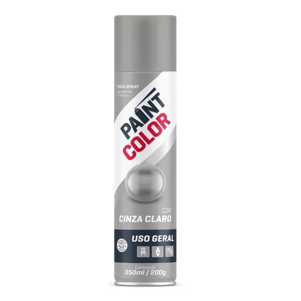 Tinta Spray Uso Geral Paintcolor Cinza Claro 350ml