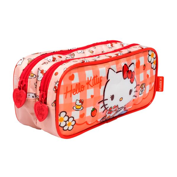 Estojo Infantil Xeryus com 2 Divisórias Hello Kitty