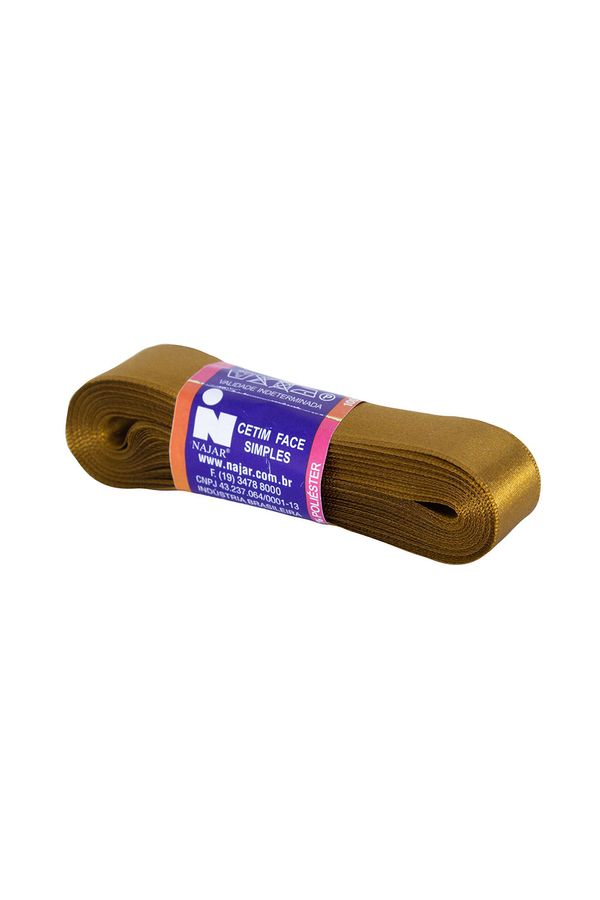 Fita de Cetim Nº05 22mm Peça com 10m Marrom Café