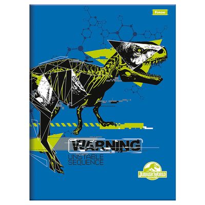 Caderno Brochurão Foroni Capa Dura Jurassic World 80 Folhas - Item Sortido