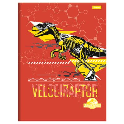 Caderno Brochurão Foroni Capa Dura Jurassic World 80 Folhas - Item Sortido