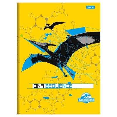 Caderno Brochurão Foroni Capa Dura Jurassic World 80 Folhas - Item Sortido
