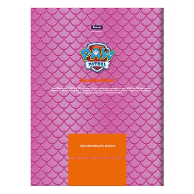 Caderno Brochurão Foroni Capa Dura Paw Patrol 80 Folhas - Item Sortido