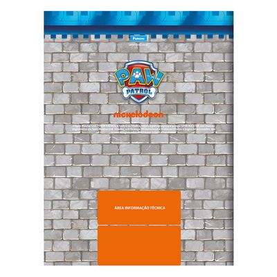 Caderno Brochurão Foroni Capa Dura Paw Patrol 80 Folhas - Item Sortido