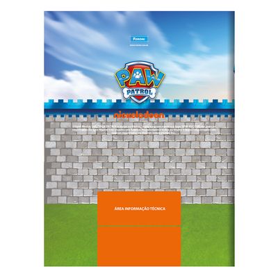Caderno Brochurão Foroni Capa Dura Paw Patrol 80 Folhas - Item Sortido