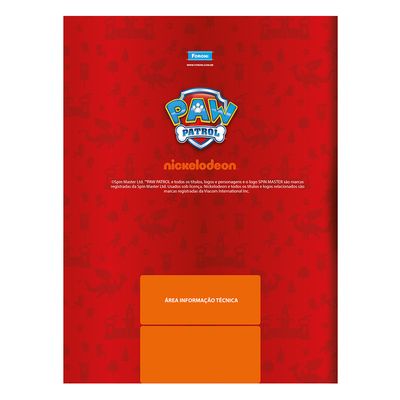 Caderno Brochurão Foroni Capa Dura Paw Patrol 80 Folhas - Item Sortido