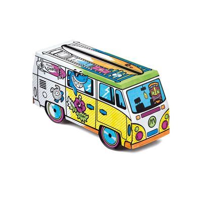 Kit Creativ Maped Mini Box Carro Colorir e Montar com 6 Hidrocores e 1 Cartela de Adesivos