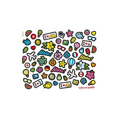 Kit Creativ Maped Mini Box Carro Colorir e Montar com 6 Hidrocores e 1 Cartela de Adesivos