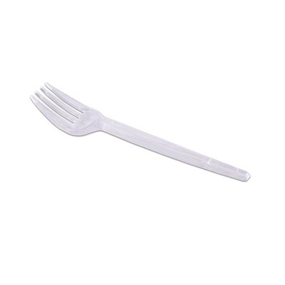 Garfo de Plástico Prafesta para Sobremesa com 50 Unidades Cristal
