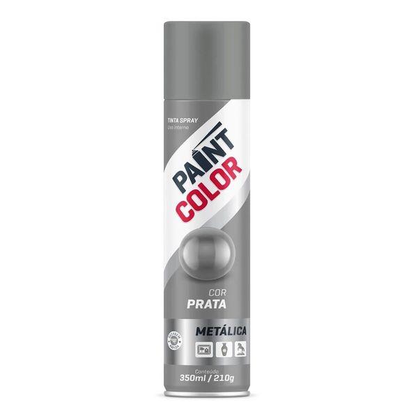 Tinta Spray Paintcolor Metálica Preto 350ml