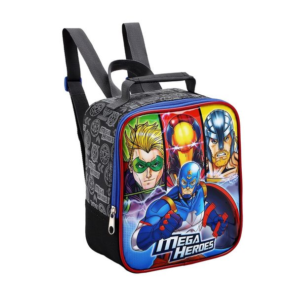 Lancheira Infantil Mega Heroes La41421 Seanite