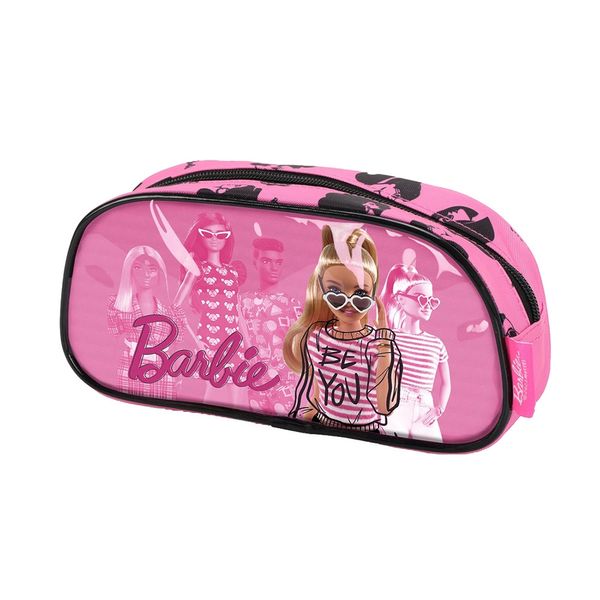 Estojo Escolar Juvenil Luxcel Barbie Rosa - Item Sortido