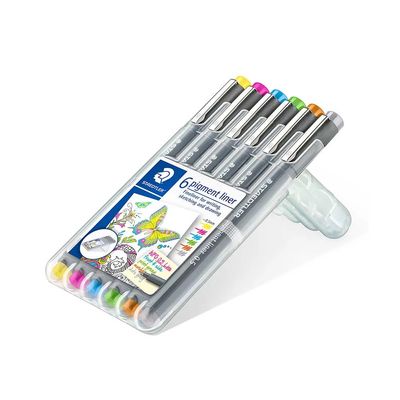 Caneta Hidrográfica Staedtler Fineliner Pigment 0.5mm Colors com 06 Unidades