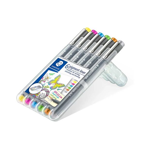 Caneta Hidrográfica Staedtler Fineliner Pigment 0.5mm Colors com 06 Unidades Caneta Hidrográfica Staedtler Fineliner Pigment 0.5mm Colors com 06 Unidades