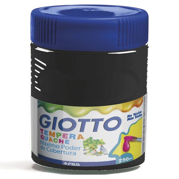 Tinta Guache Tempera Giotto Preta 250ml Tinta Guache Tempera Giotto Preta 250ml