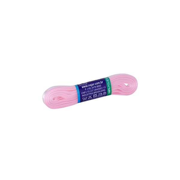 Fita de Cetim Nº01 7mm Peça com 10m Rosa Bebê