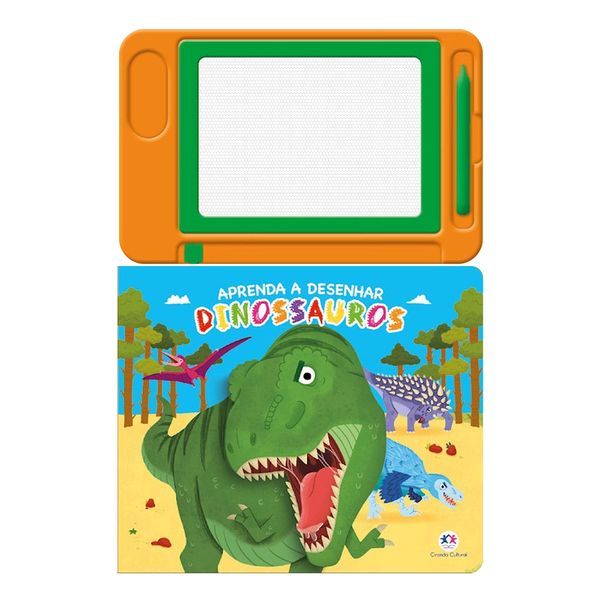 Livro Lousa Magnética Ciranda Cultural Dinossauros Livro Lousa Magnética Ciranda Cultural Dinossauros