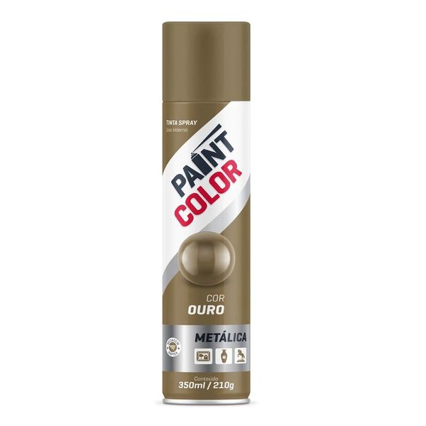 Tinta Spray Paintcolor Metálica Ouro 350ml