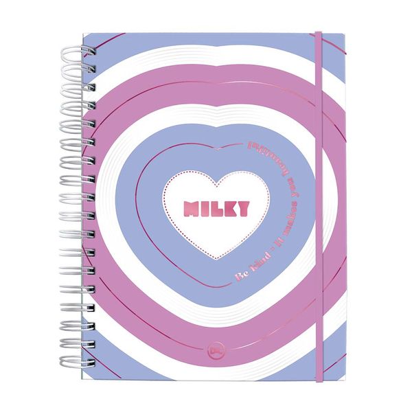 Caderno College Smart Dac Capa Dura Style Milky 10 Matérias 80 Folhas