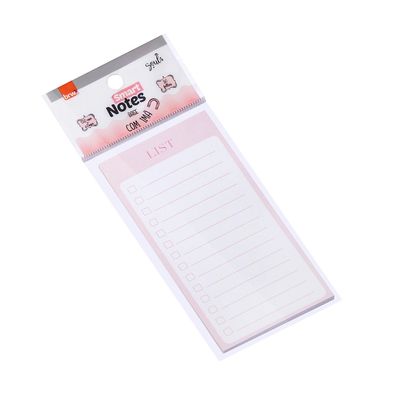 Bloco Adesivo Pautado BRW Smart Notes Rosa com Íma 30 Folhas 60x120mm
