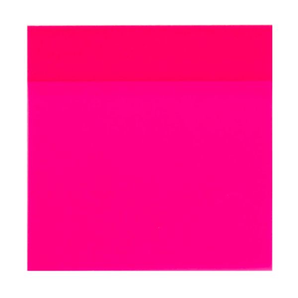Bloco Adesivo Maxprint Neon Transparente Rosa 76x76mm Bloco Adesivo Maxprint Neon Transparente Rosa 76x76mm