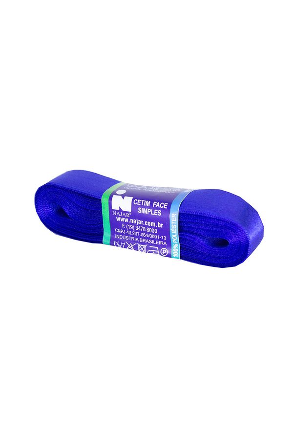 Fita de Cetim Nº03 15mm Peça com 10m Azul Royal