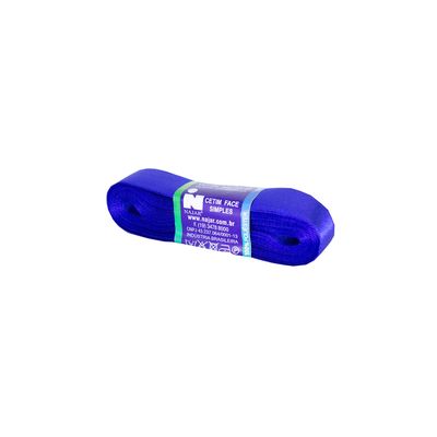 Fita de Cetim Nº03 15mm Peça com 10m Azul Royal