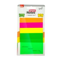 Bloco Adesivo BRW Smart Notes Transparente Neon 4 Blocos com 40 Folhas 76x76mm