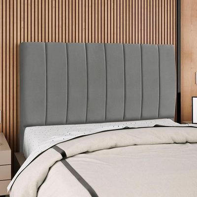 Cabeceira Casal 140 Cm Com Frame Carla Suede Cinza Artte Cinza