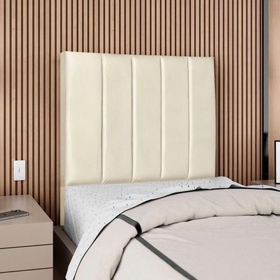 Cabeceira Solteiro 100 Cm Com Frame Dalia Corino Bege Artte Bege