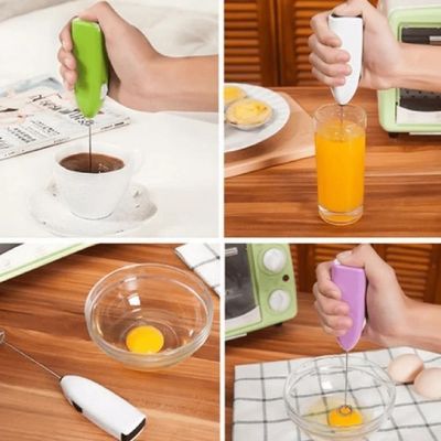 Mini Mixer Batedor Misturador Giratorio A Pilha Para Bebidas Café Cappuccino Milk Shake Ovos