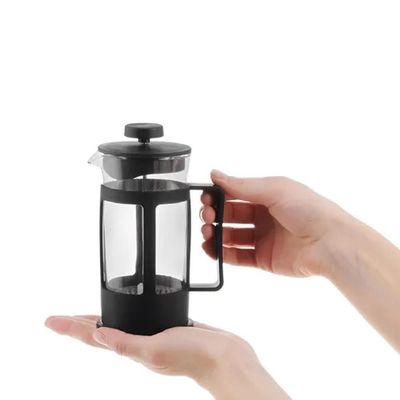 Cafeteira Francesa Prensa Inox Cremeira Vidro Jarra Cha Cafe Cremoso Manual Coador Filtro 350ml French Press