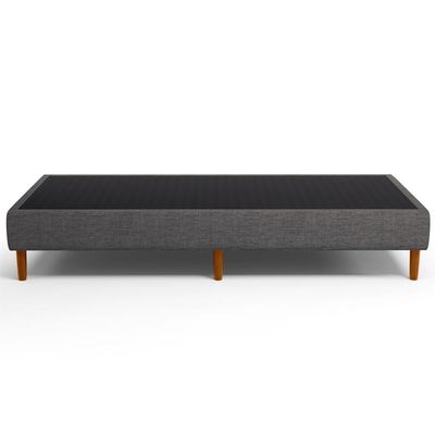 Base Para Cama Box Solteiro 88cm Sleep W01 Linho Cinza Escuro - Lyam Decor
