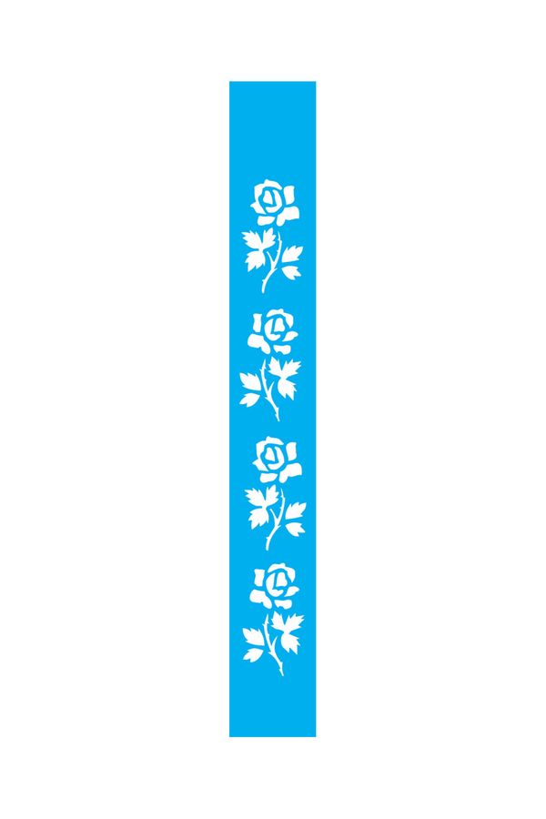 Stencil de Acetato para Pintura 4x30cm 188 Barra Rosas