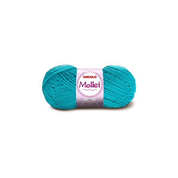 Lã Mollet 80m Nº3/6 5556 Azul Tiffany