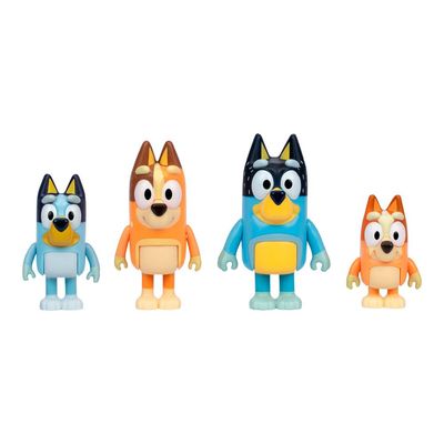 Bluey - Kit com 4 personagens 6cm - Family da Bluey