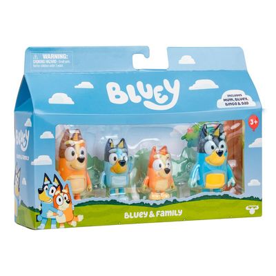 Bluey - Kit com 4 personagens 6cm - Family da Bluey