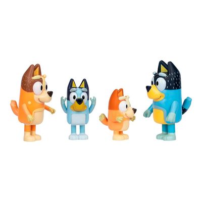 Bluey - Kit com 4 personagens 6cm - Family da Bluey