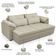 Sofá Retrátil Para Sala de Estar 3 Lugares 215cm Riza S03 Couro Bege Pérola - Lyam Decor