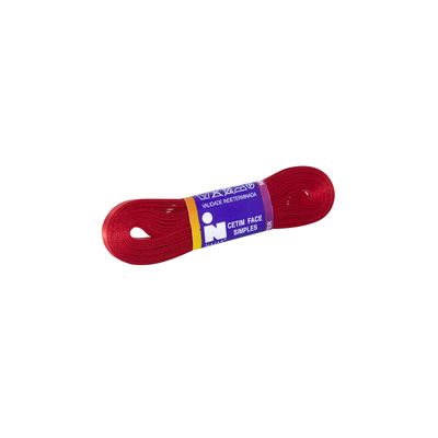 Fita de Cetim Nº01 7mm Peça com 10m Vermelho