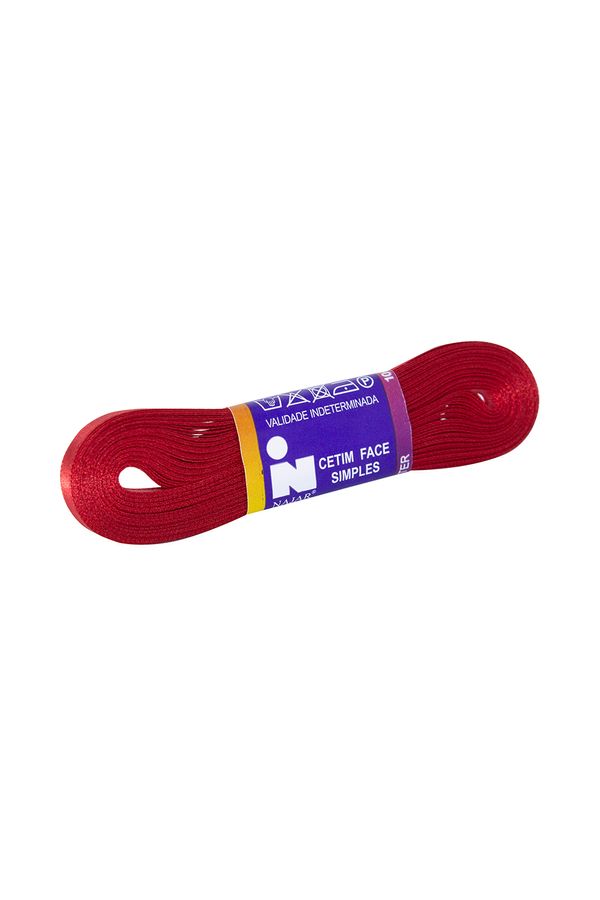 Fita de Cetim Nº01 7mm Peça com 10m Vermelho